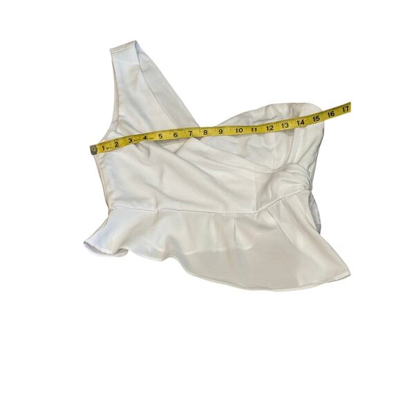 Revolve Superdown Small White Karlie One Shoulder top crop Romantic going out - Picture 12 of 12
